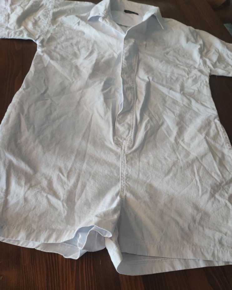 Kadın Beyaz Kemerli Tulum - Görsel 4