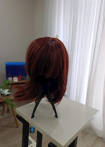 MOMOAYESE Anime Cosplay Peruk Ve Küpe Kolye Set - Görsel 3