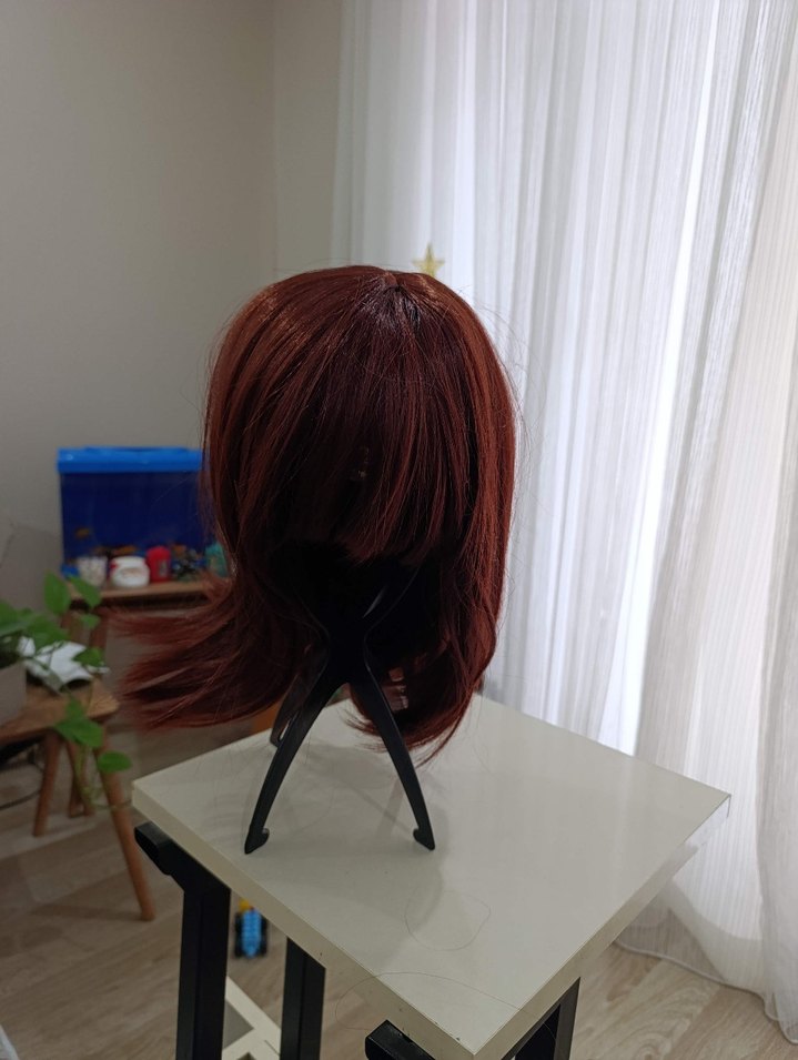 MOMOAYESE Anime Cosplay Peruk Ve Küpe Kolye Set - Görsel 3