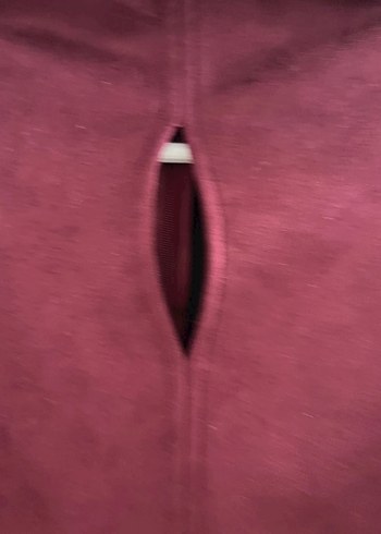 Bordo Yüksek Yakalı Kadın Süet Ceket - Görsel 2