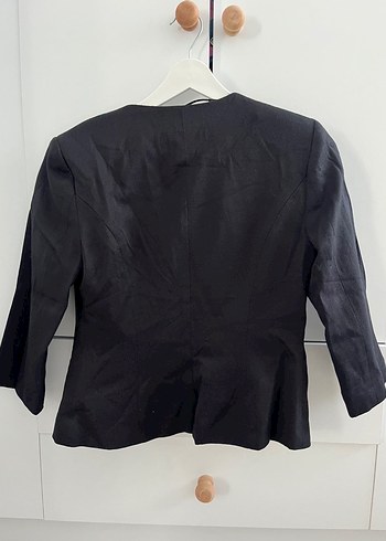 Düğmeli Siyah Kadın Blazer Ceket - Görsel 2