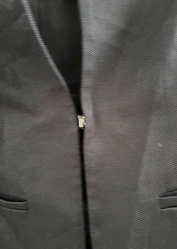 Düğmeli Siyah Kadın Blazer Ceket - Görsel 4