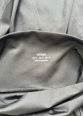 Oysho siyah Pilili Midi Kadın şort Etek - Görsel 3