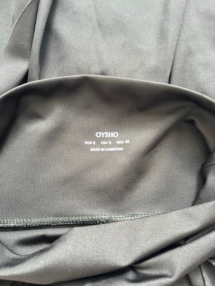 Oysho siyah Pilili Midi Kadın şort Etek - Görsel 3