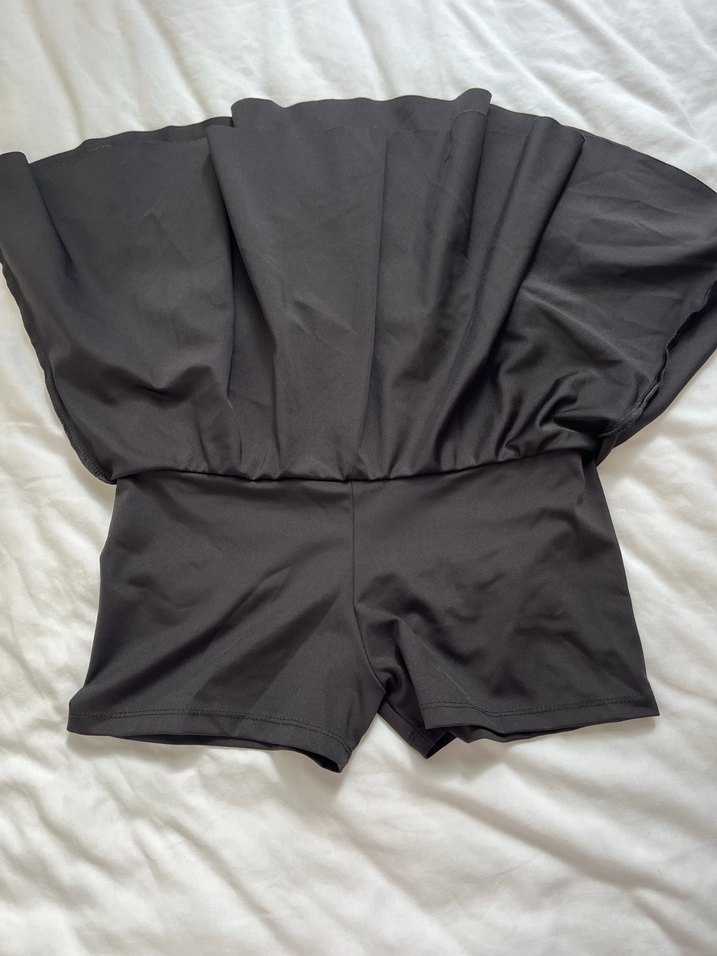 Oysho siyah Pilili Midi Kadın şort Etek - Görsel 4