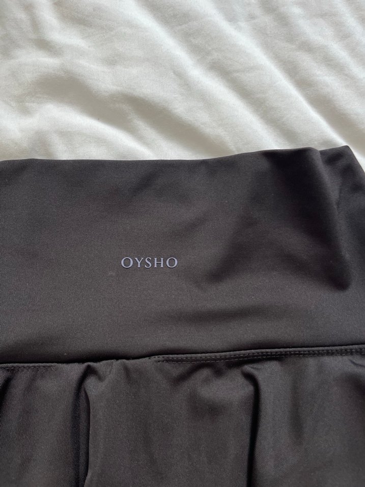 Oysho siyah Pilili Midi Kadın şort Etek - Görsel 5