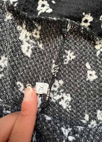 Siyah Çiçekli Midi Mini şort Etek - Görsel 2