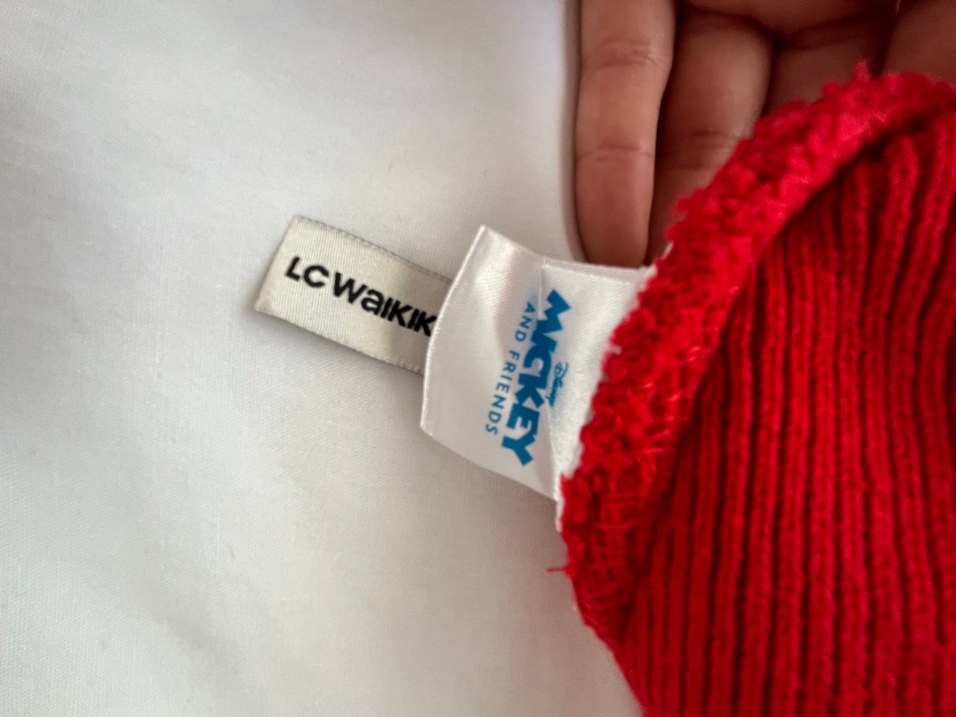 Kırmızı Kadın Örgü Bere mıckey koleksiyonu - Görsel 2