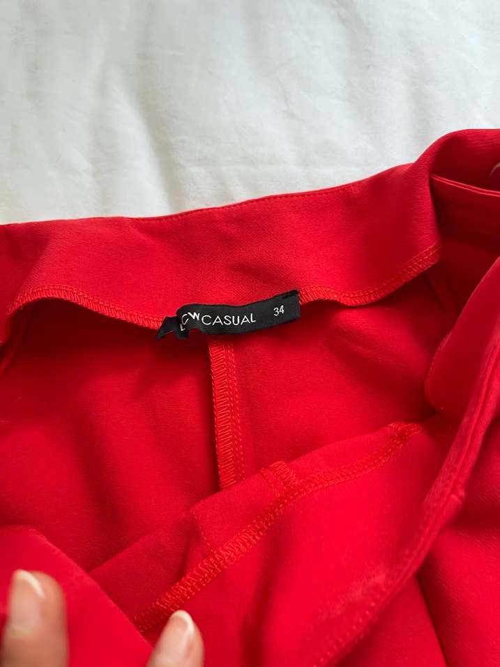 LC Waikiki Kadın Kırmızı Dar Kesim Midi Kumaş Pantolon - Görsel 2