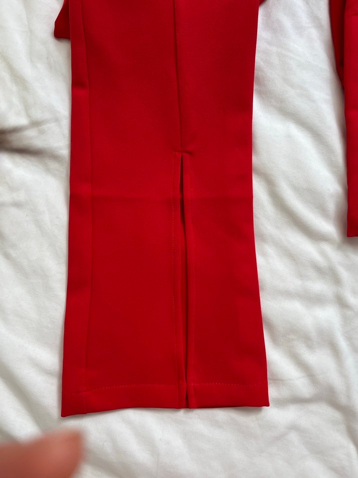 LC Waikiki Kadın Kırmızı Dar Kesim Midi Kumaş Pantolon - Görsel 5