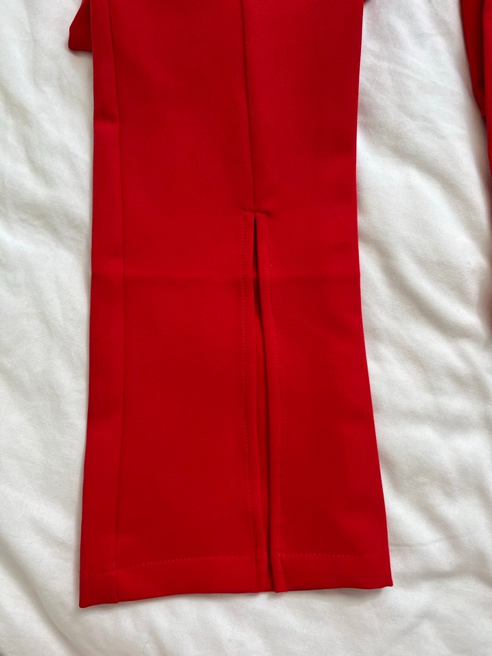 LC Waikiki Kadın Kırmızı Dar Kesim Midi Kumaş Pantolon - Görsel 3