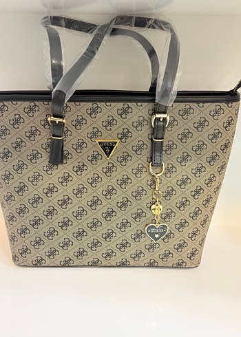 Guess Baskılı Bej Kadın Omuz Çantası - Görsel 3