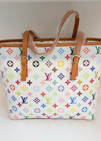 Beyaz Deri Çiçek Desenli Kadın Çantası - Görsel 3