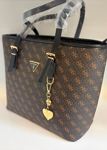 Guess Kahverengi Baskılı Deri Kadın Çanta - Görsel 3