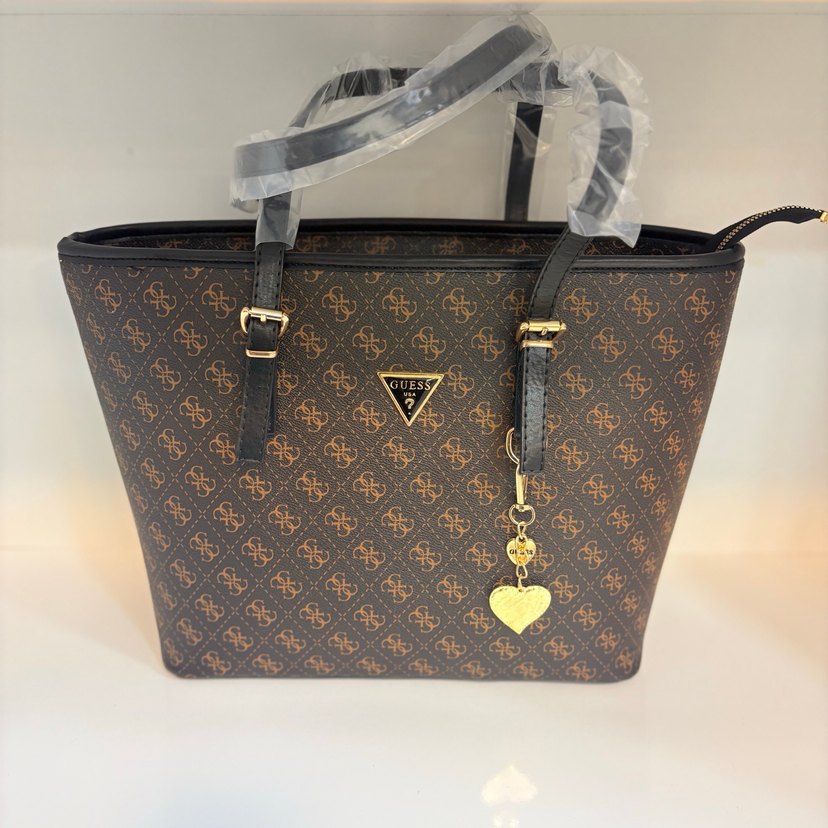 Guess Kahverengi Baskılı Deri Kadın Çanta - Görsel 2