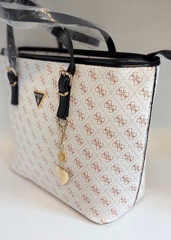 Baskılı Beyaz Kadın Çanta - Görsel 4