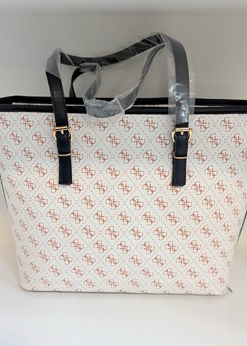 Baskılı Beyaz Kadın Çanta - Görsel 3