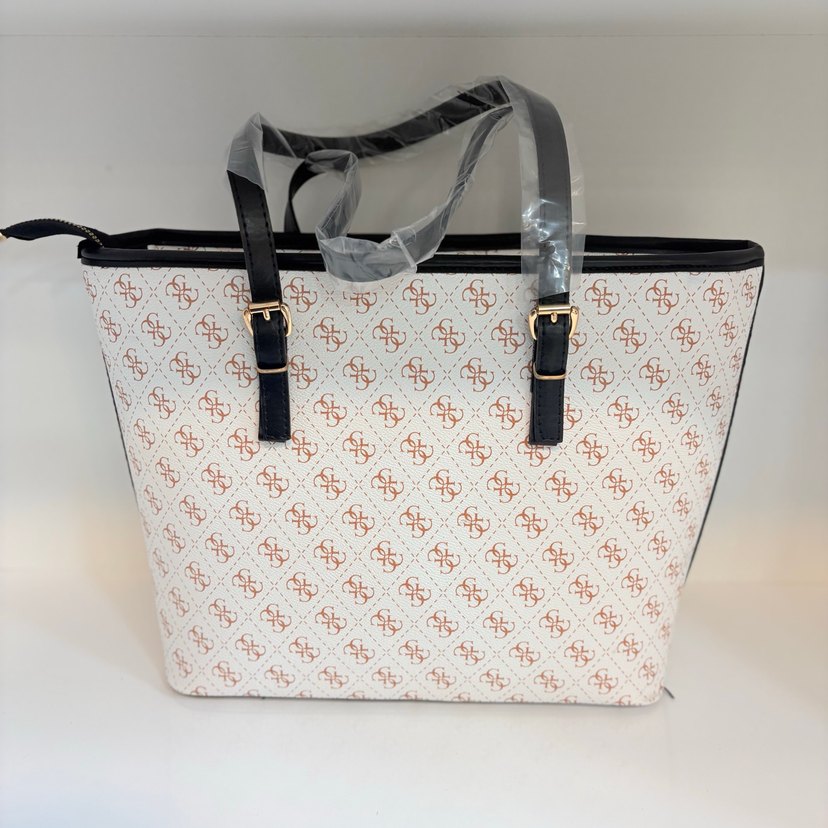 Baskılı Beyaz Kadın Çanta - Görsel 3