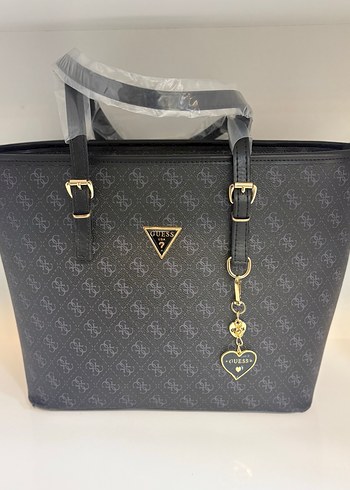 GUESS Kadın Siyah Baskılı Deri Çanta - Görsel 2