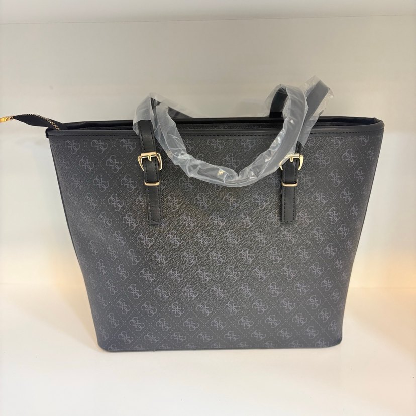 GUESS Kadın Siyah Baskılı Deri Çanta - Görsel 4