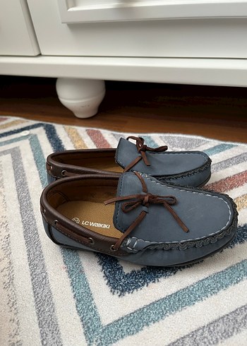 Mavi Süet Erkek Çocuk Bağcıklı Ayakkabı - Görsel 2