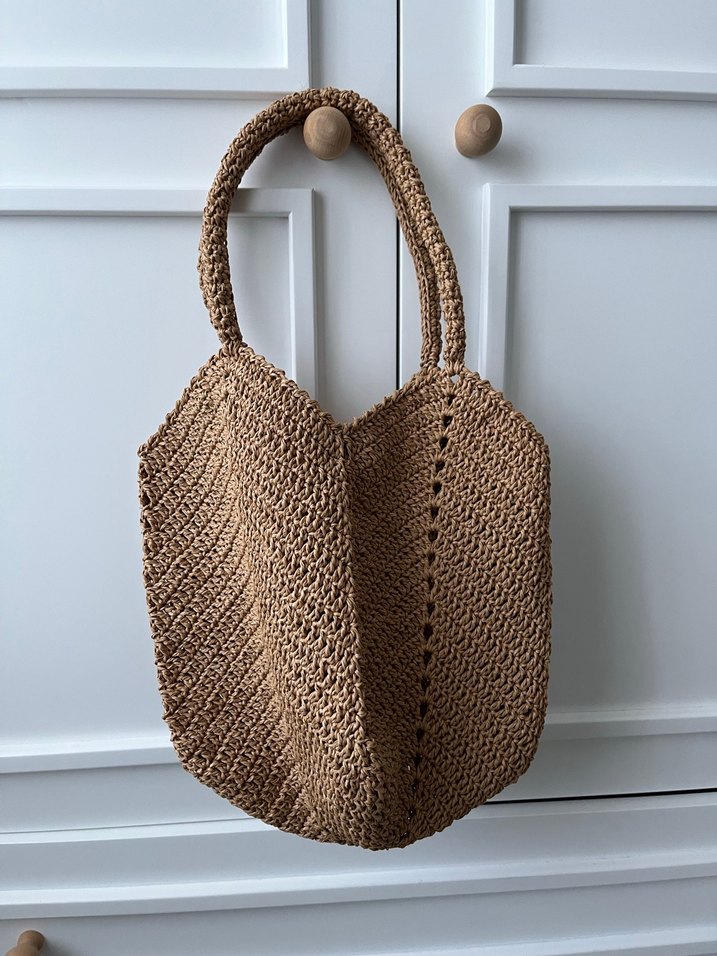 Lale Model Bej Örgü Kadın Çanta - Görsel 2