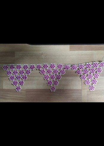 Bohem Çiçek Desenli El Yapımı Dekoratif Örgü - Görsel 3