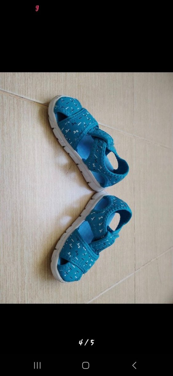 Mavi Erkek Çocuk Cırt Cırtlı Terlik - Görsel 2