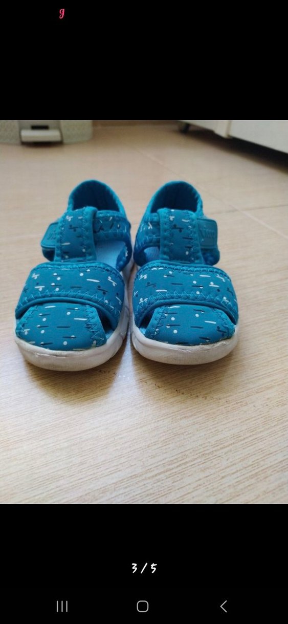 Mavi Erkek Çocuk Cırt Cırtlı Terlik - Görsel 3