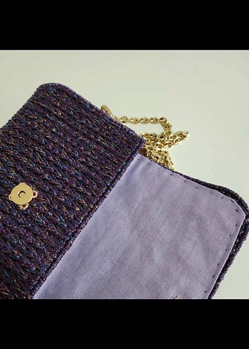 Mor Örgü Kadın Çanta - Görsel 3