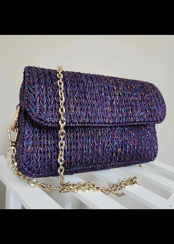 Mor Örgü Kadın Çanta - Görsel 2