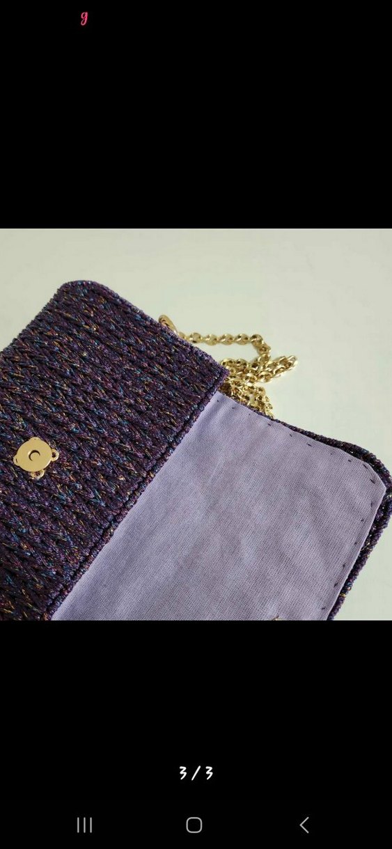 Mor Örgü Kadın Çanta - Görsel 3
