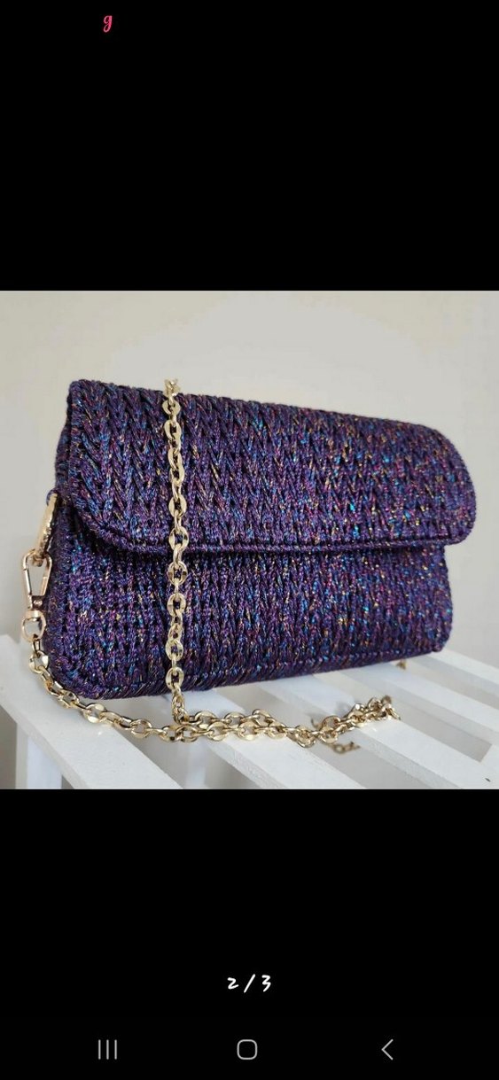 Mor Örgü Kadın Çanta - Görsel 2