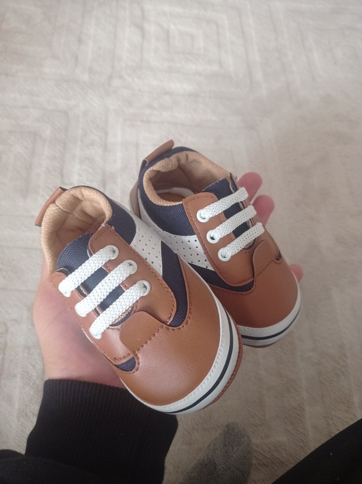 Erkek Bebek İlk Adım Ayakkabısı Velcro - Görsel 2