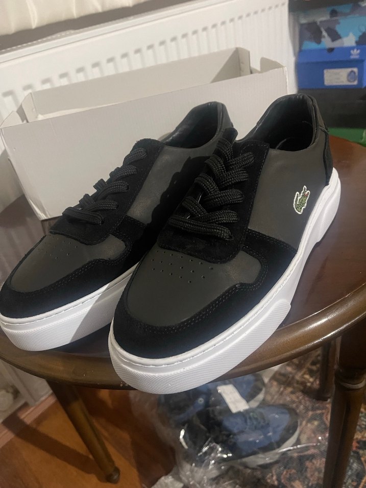 Orjinal Lacoste Siyah Gri Erkek Ayakabısı 43 - Görsel 2