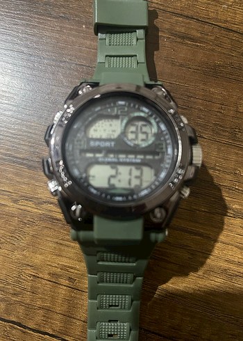 Yeşil Erkek Spor Saat, Suya Dayanıklı - Görsel 3