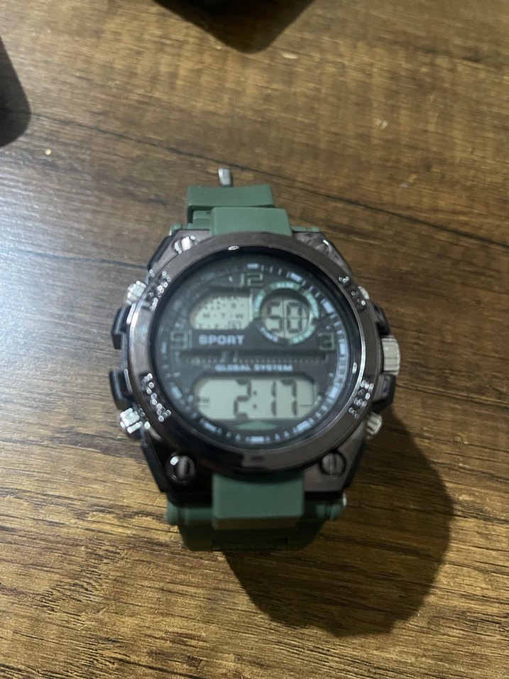 Yeşil Erkek Spor Saat, Suya Dayanıklı - Görsel 2