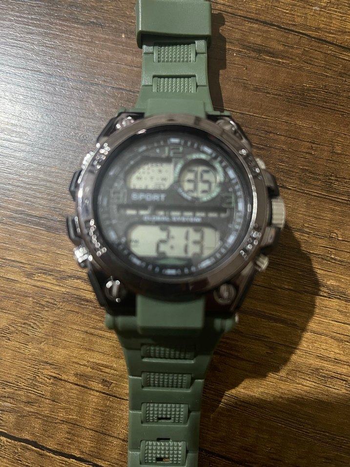 Yeşil Erkek Spor Saat, Suya Dayanıklı - Görsel 3