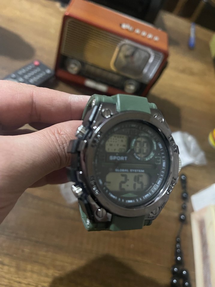 Yeşil Erkek Spor Saat, Suya Dayanıklı - Görsel 5