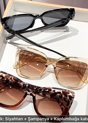 Şeffaf Bej Modern Klasik Kadın Gözlüğü 3 adet - Görsel 3