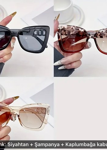 Şeffaf Bej Modern Klasik Kadın Gözlüğü 3 adet - Görsel 4