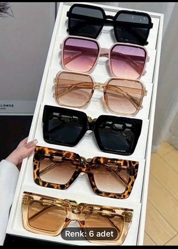 Parlak Yüzeyli 6'lı Kadın Güneş Gözlüğü Seti - Görsel 3