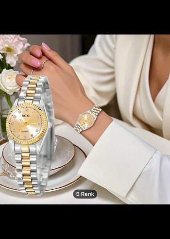 Kadın Mavi Klasik kol saati - Görsel 4