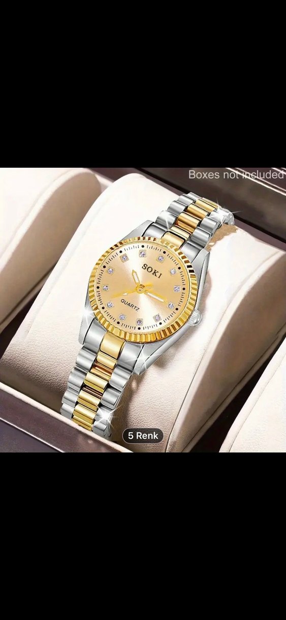 Kadın Mavi Klasik  kol saati - Görsel 3