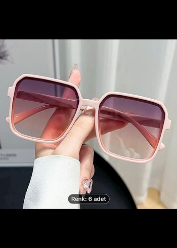 Kadın Parlak Renkli Street Style Gözlük Seti 6'lı - Görsel 3