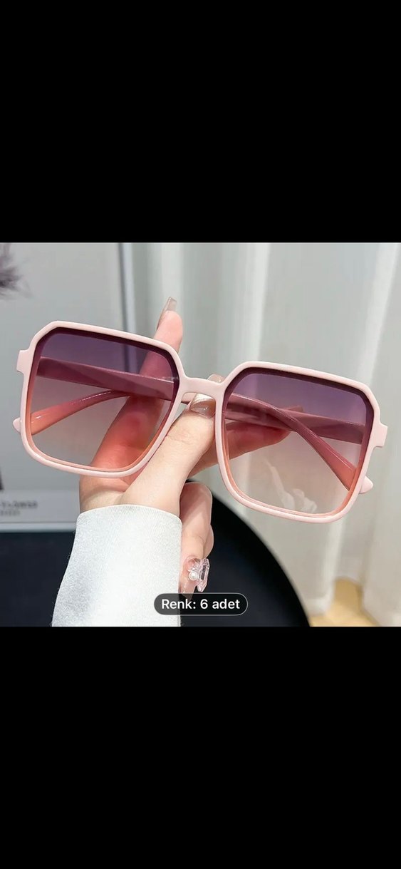Kadın Parlak Renkli Street Style Gözlük Seti 6'lı - Görsel 3