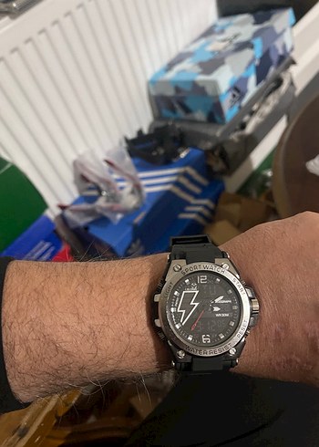 LSLONG Gri Siyah Erkek Spor Saat - Görsel 4