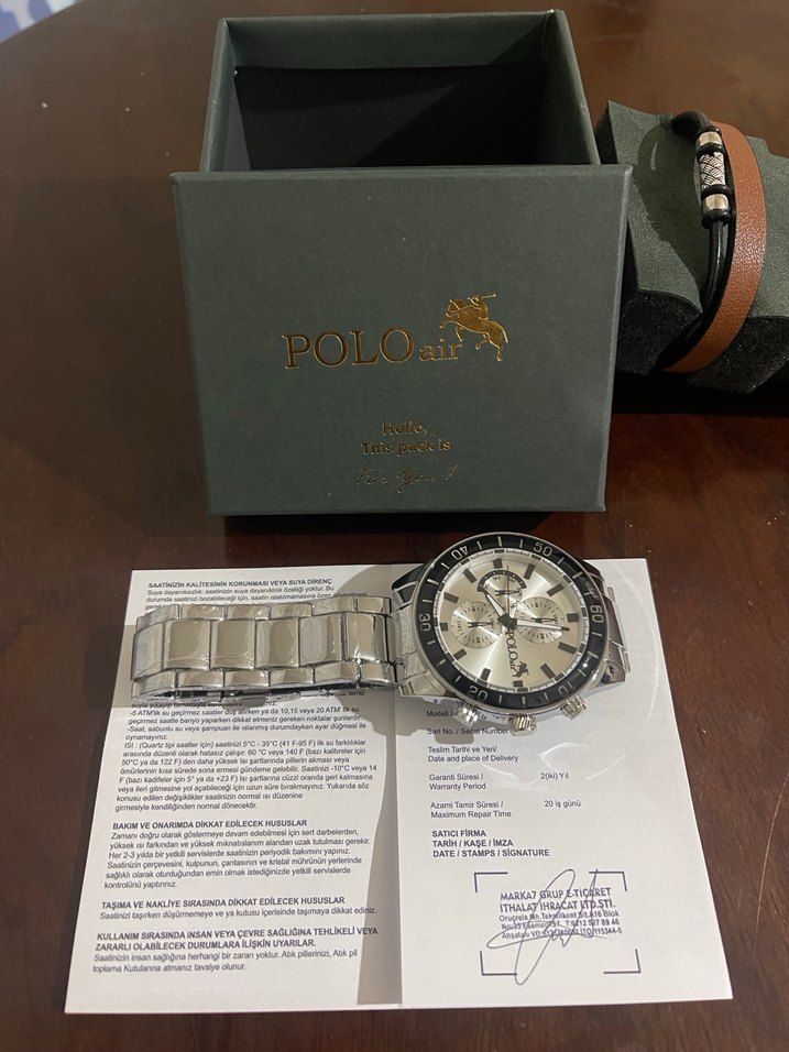 Gri Polo Air Erkek Kol Saati - Görsel 2