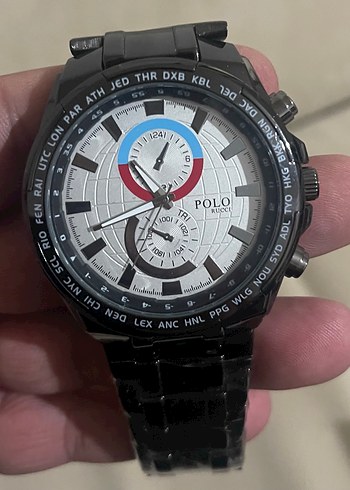 Polo Erkek Gri Metal Kordonlu Saat Hediyelik - Görsel 2