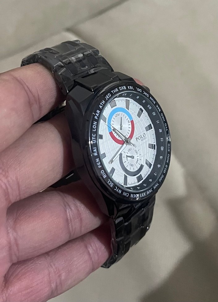 Polo Erkek Gri Metal Kordonlu Saat Hediyelik - Görsel 3